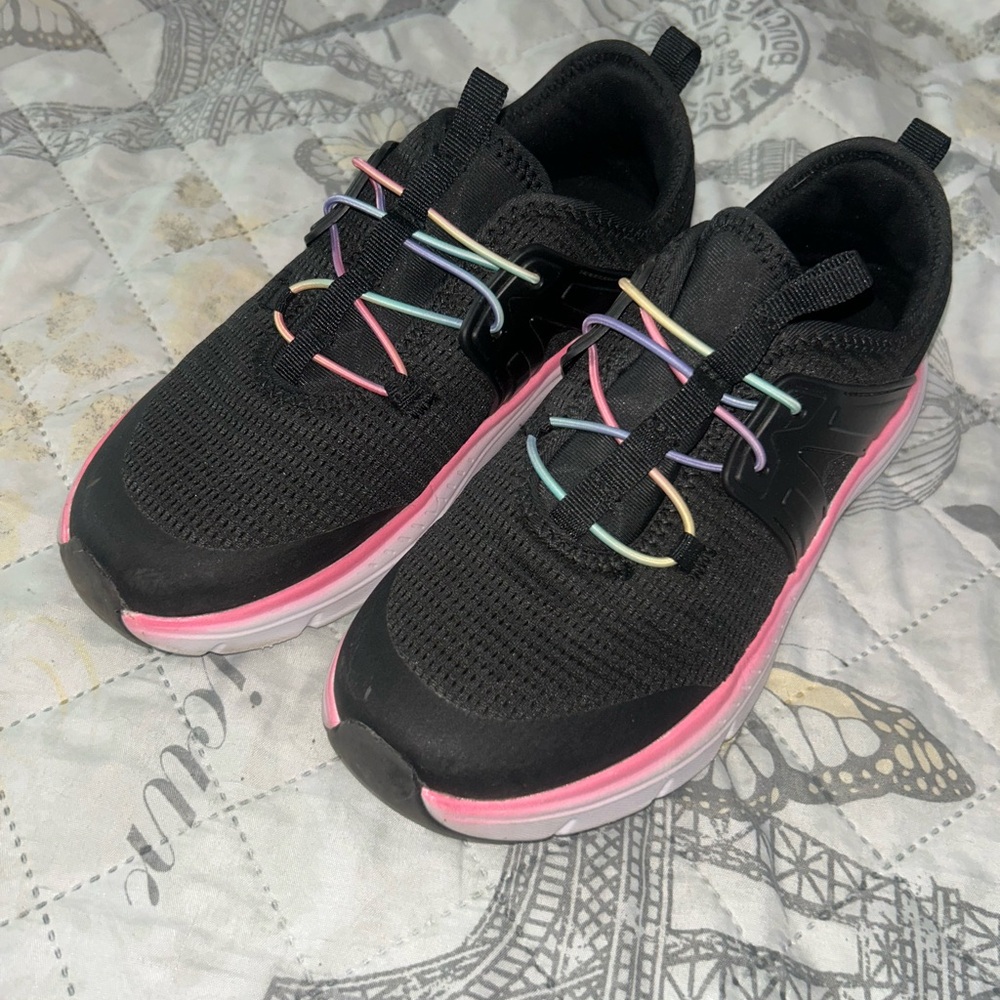 Athletic Works Black and Pink Sneakers Lightweight Breathable Design